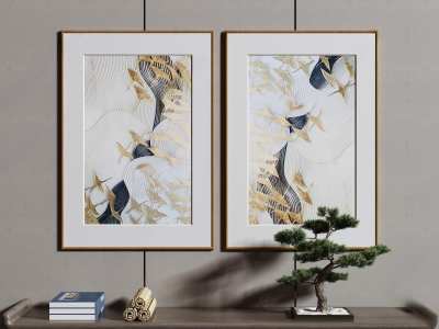 新中式装饰画3D模型下载